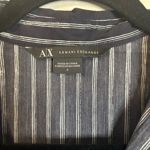 A/X Aramani Exchange Striped Button Down Shirt Dress - Picture 3 of 4